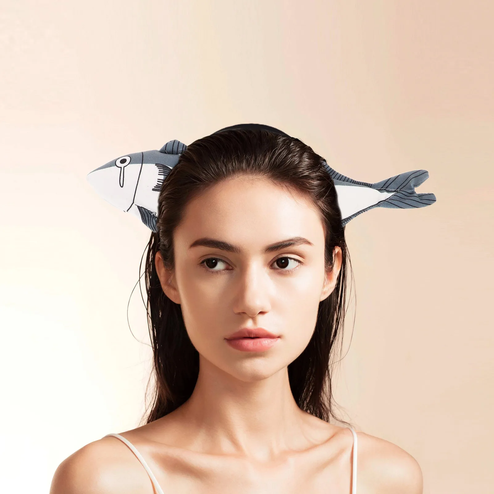 

2Pcs Cute Fish Headbands Fun Cartoon Style Sea Animal Hair Hoops for Halloween Party Cosplay Spa Accessory Fish Washing Hairband