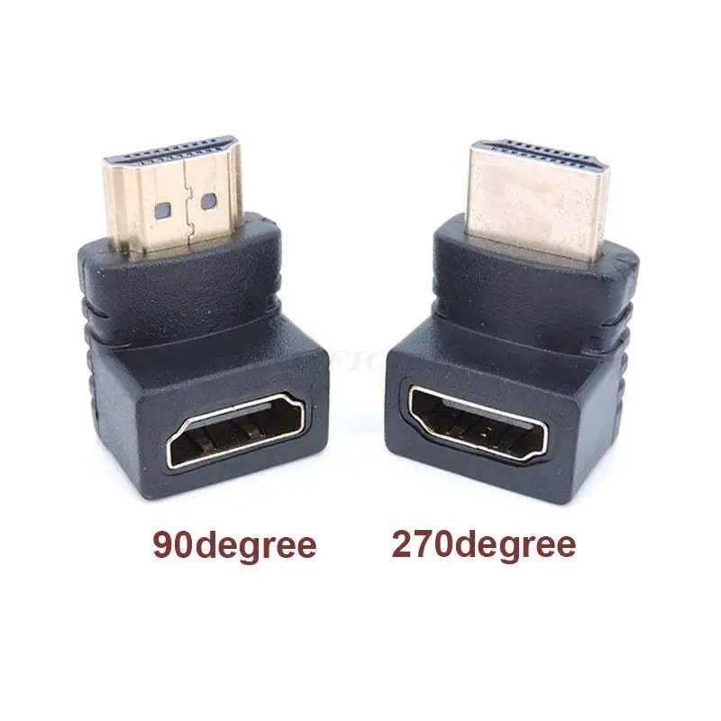 Male to female Adapter HDMI-compatible Converter 90 Degree 270 Degree Connector for HDTV TV Extension Cable