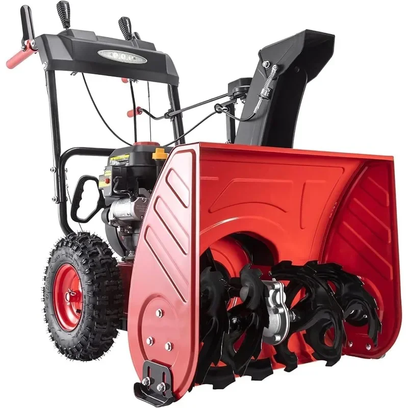 Blower - 24 Inch Snow Blower Gas Powered, 2-Stage 212cc Engine with Electric Start, Led Light