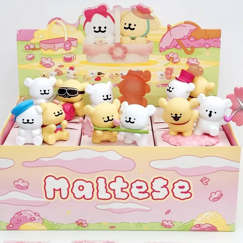 حار الأصلي Funism المالطية صندوق أعمى رومانسية أزهار الكرز سلسلة صندوق الغموض Kawaii دمية سطح المكتب الحلي لطيف هدية