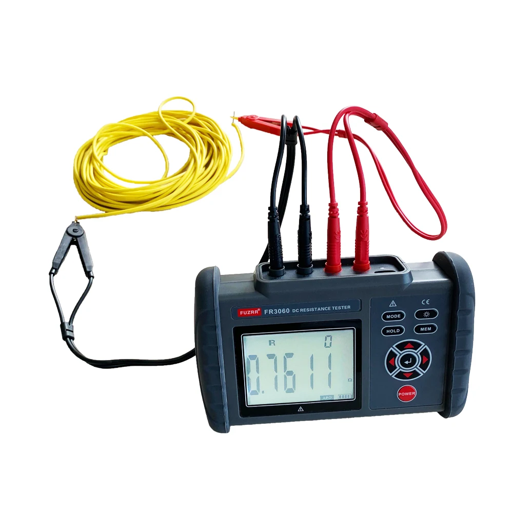 FR3060A FR3060 High Precision Micro Ohmmeter Microhmmeter DC Low High Resistance Tester Portable Four-Wire Measurement  300.0KΩ