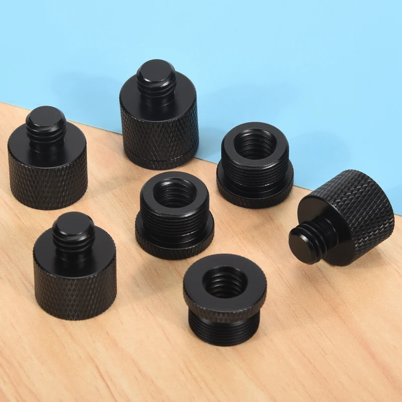 8 Pcs Mic Thread Adapter Set 5/8 Female To 3/8 Male And 3/8 Female To 5/8 Male Screw Adapter Thread For Micr Stand Mount