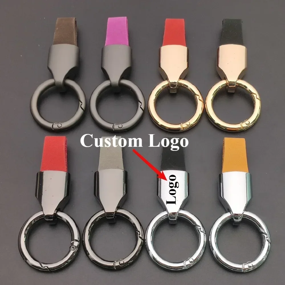 

Creative And Simple Car Keychain Engraving Name Custom Keychains Bulk Matte Finish Leather Metal Multiple Colors Souvenir Gift