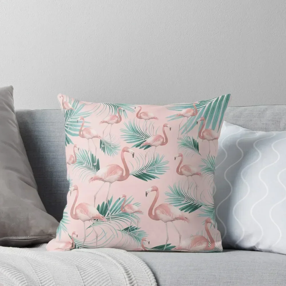 

Blush Flamingo Palm Vibes #1 #pastel #tropical #decor #art Throw Pillow Pillow Cases christmas decorations for home 2025 pillow