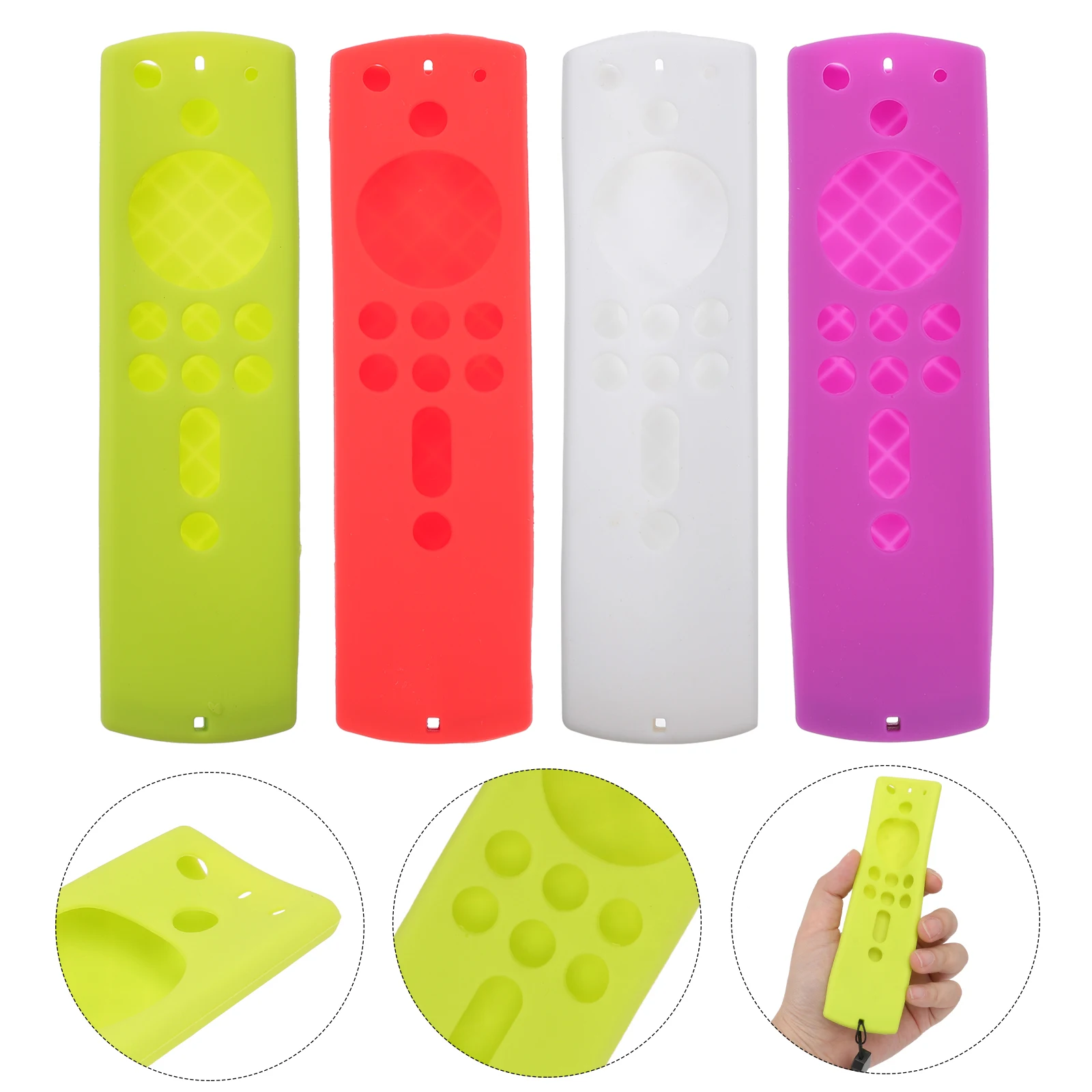 

4PCS Remote Control Case for Stick 4K 5.9 Inch Shockproof Silicone Protective Cover Anti Dirt Non Fading Washable Remote