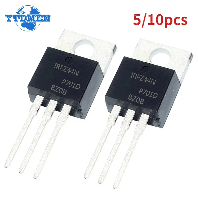 5/10PCS IRFZ44N TO-220 IRFZ44 MOSFET Transistor 55V 49A IRFZ44NPBF Field Effect Transistors Kit