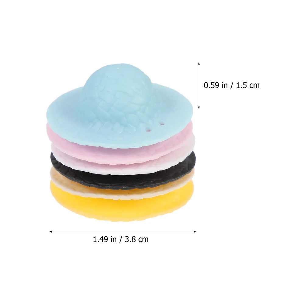 60 قطعة قبعات القش الصغيرة وهمية مصغرة القبعات الزخرفية DIY بها بنفسك الحرف لوازم الحفلات صور الدعائم التظاهر اللعب الملحقات