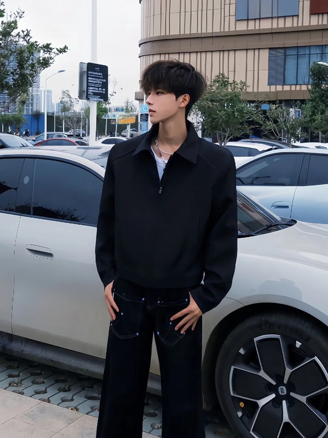 

Мужская куртка Cleanfit с подкладкой на плечах, черная, в бейсбольном стиле, с отложным воротником, ветрозащитная, с длинными рукавами, короткое пальто