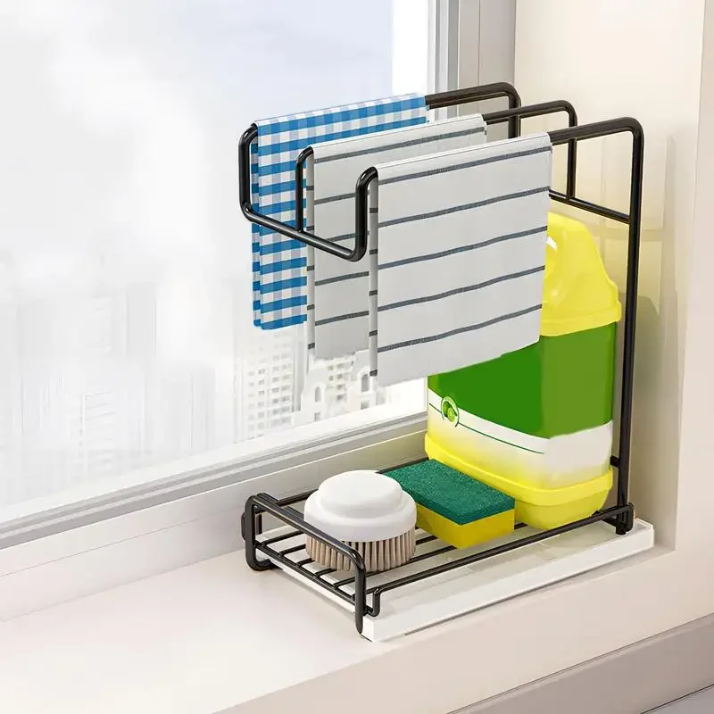 

Kitchen Sink Organization Countertop Dish Drying Rack Drainer For Kitchen BathroomToilet Seamless Cups Stand Display Holder