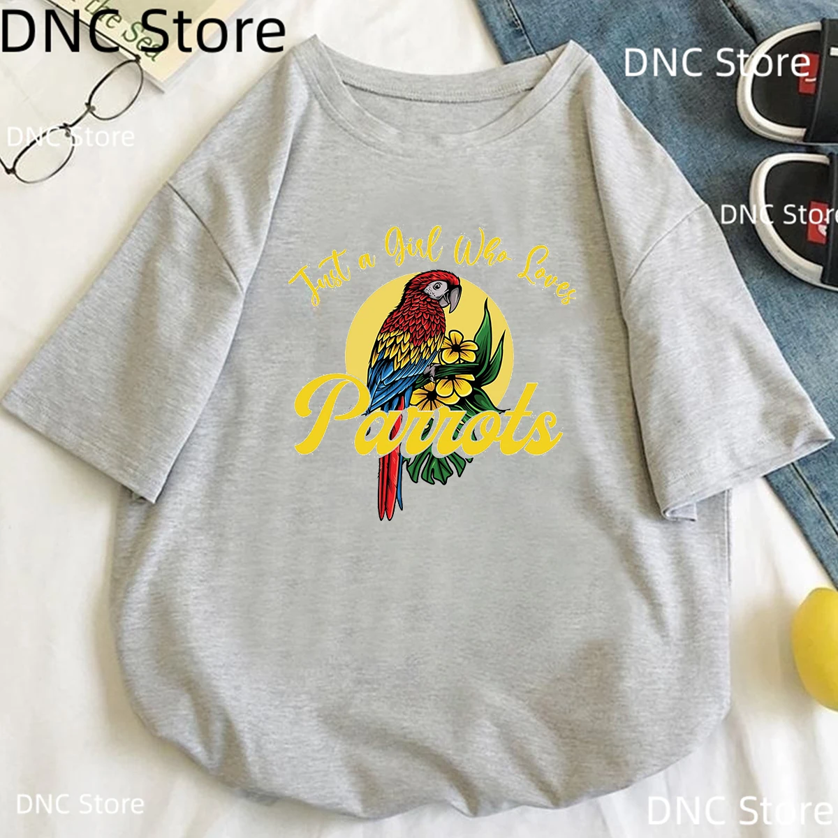 Just A Girl Who Loves Cockatiel Printed Girls Tshirt Fashion Women T-Shirt Bird Pattern Women'S Summer Printed Tops Femme Tee