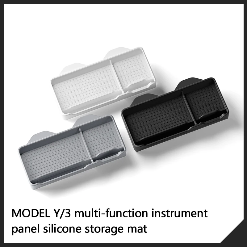 

For Tesla Model 3 Y 2021-2023 Car Multifunctional Dashboard Anti-Slip Pad Interior Accessories Small Item Storage Mat