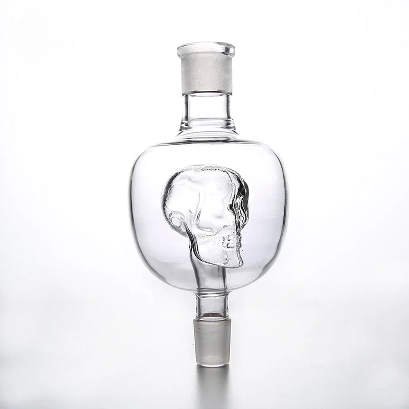 Skeleton Glow-in-the-Dark Hookah Oil Catcher - Double Layer Glass Unique Smoking Filter, Purifier for Glass/Metal Hookahs