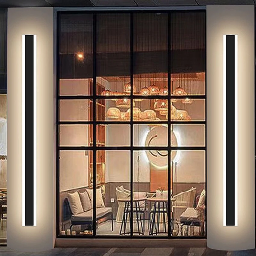

Long Strip LED Outdoor Wall Lamps Waterproof Aluminum Wall Lights Porch Garden Corridor Wall Sconce Indoor Wall Light BL81