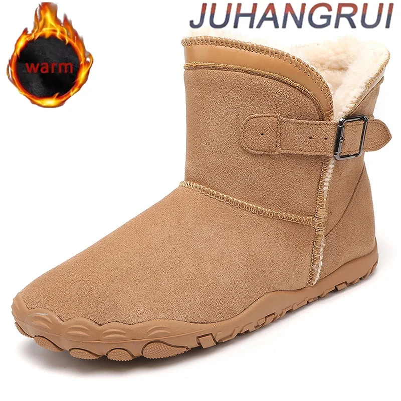 

Winter New Mens Woman Snow Boots High-Top Fleece Lined Thick Warm Boots Outdoor Anti-slip Sneakers Cold Resistant Cotton Shoes