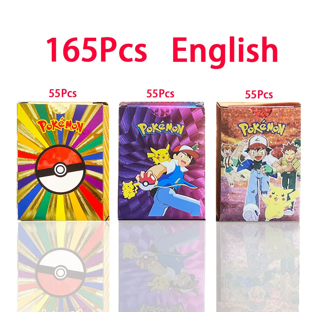 165-33 Stück Pokemon Goldfolienkarte VSTAR VMAX GX Karten Englisch Französisch Deutsch Spanisch Charizard Pikachu Arceus Farbe Pokemon Karten