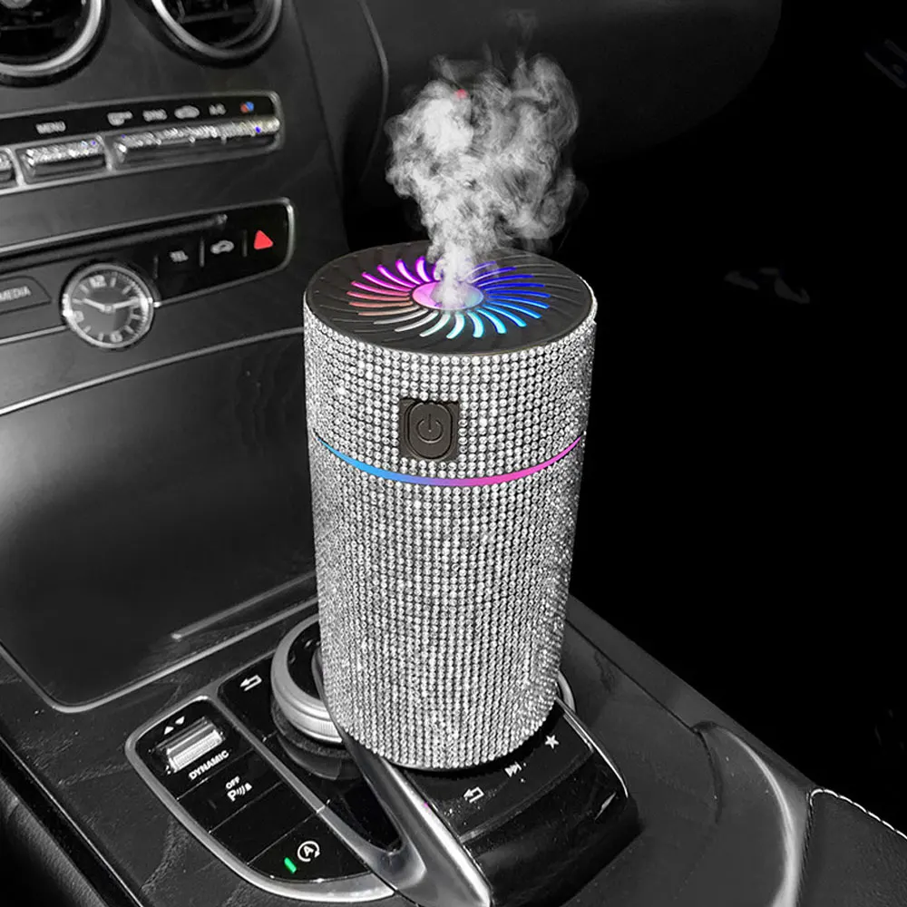 

Car Air Freshener Mist Maker Fogger Diamond Humidifier Wireless with Light Portable Home Aroma Diffuser Dropship Car Accessories