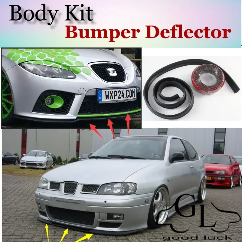 Bumper Lip Deflector Lips For SEAT Cordoba 1993~2010 Front Spoiler Skirt For TopGear Friends Car Tuning View / Body Kit / Strip