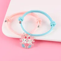 Elviragirl 2Pcs/set Cartoon Mermaid Best Friend Bracelet BFF Friendship Jewelry Gifts for Girls
