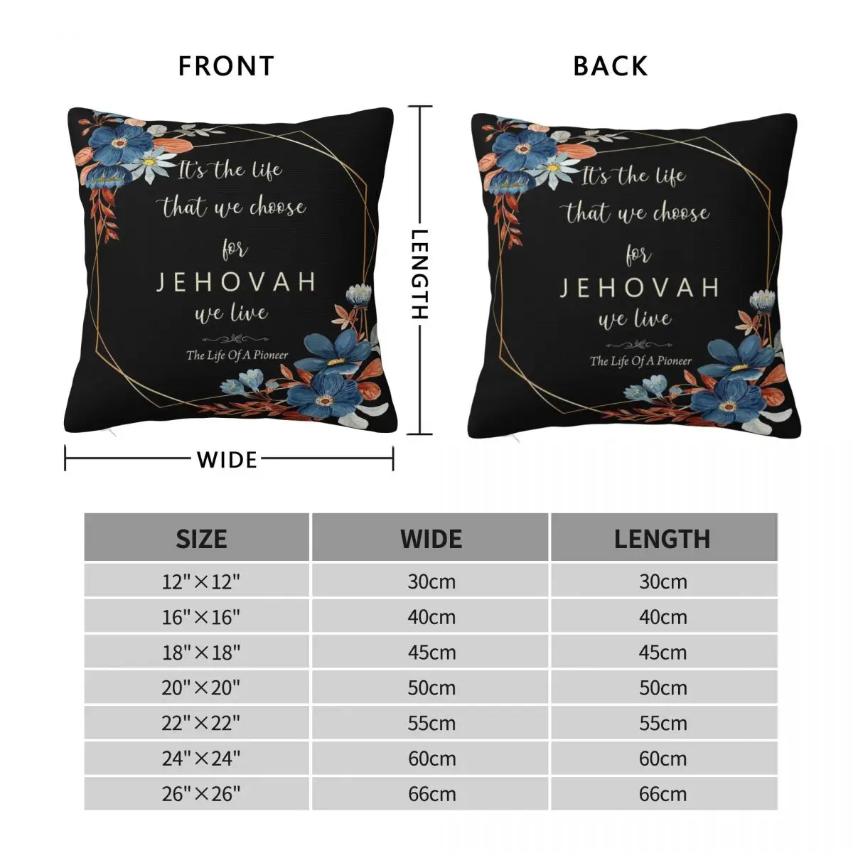 Jehovah Pioneer Life Pillowcase Polyester Linen Velvet Creative Zip Decorative Pillow Case Home Cushion Cover