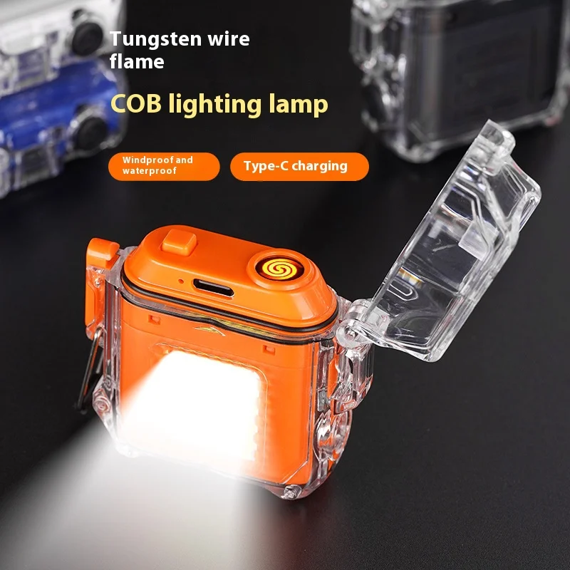 

Electric USB Lighter COB Lighting Lamp Charging Windproof Lighter Electric Heating Wire Electronic Cigarette Lighter