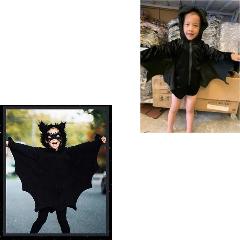 New Children's Little Devil Satan Cosplay Costume Halloween Boy Monster Girls Bat Performance Costume School Party