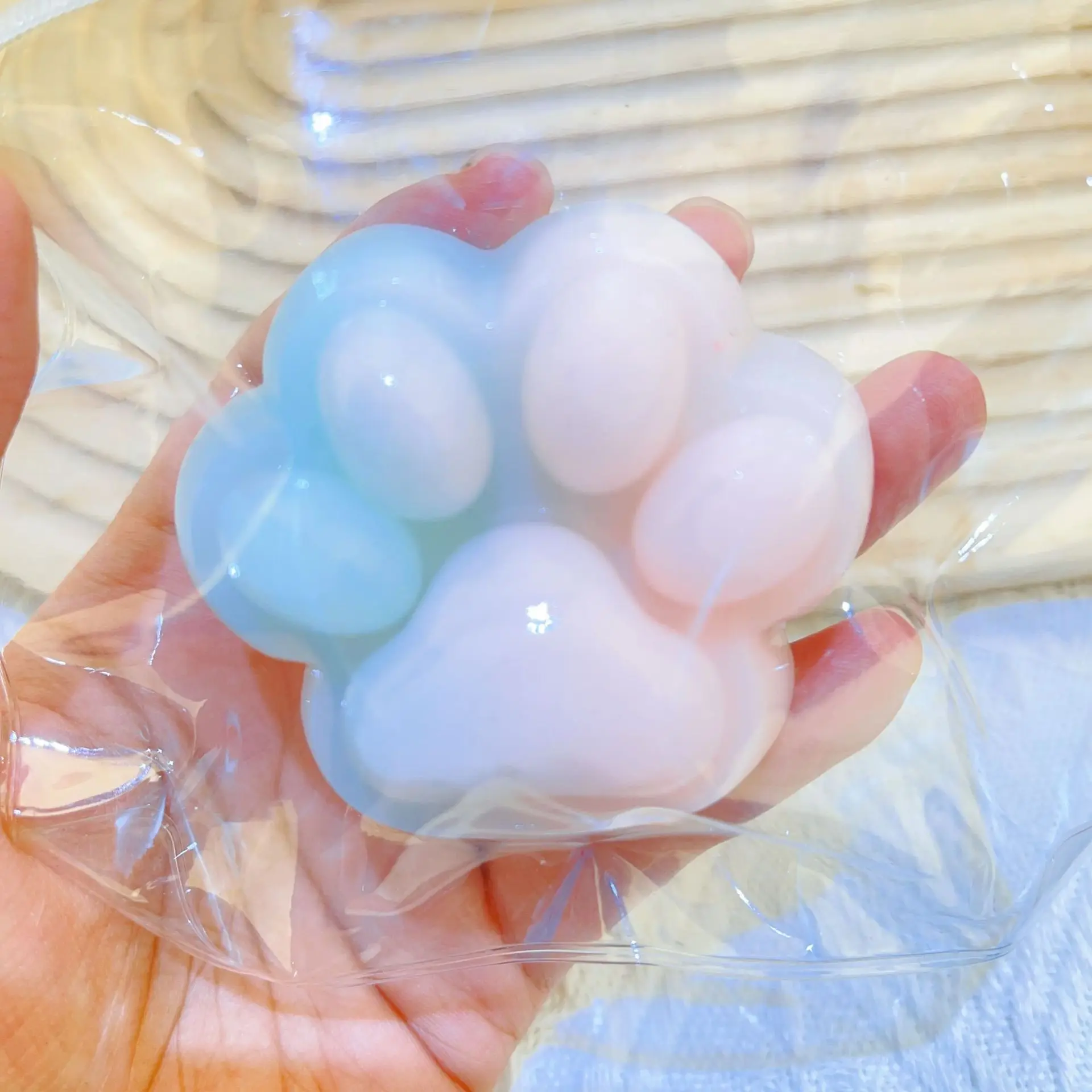 Ręcznie robiona silikonowa kulka ryżowa Squishy Egg Mochi Taba Squishy NOWA zabawka Fidget Relief Zabawka do ściskania