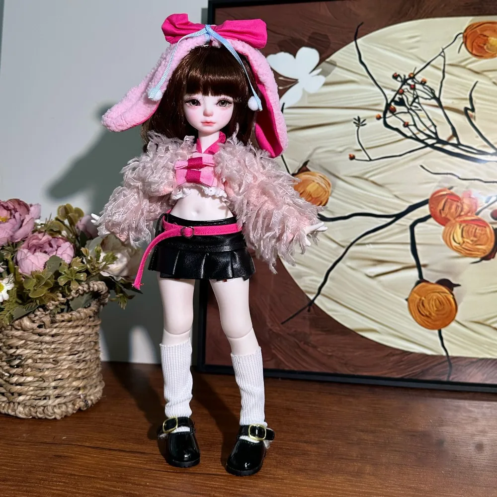 

Модная юбка для кукол BJD 1/6 (30 см), сделанная своими руками, в стиле Лолита, подарочная, ручной работы, одежда для кукол 30 см, хлопок