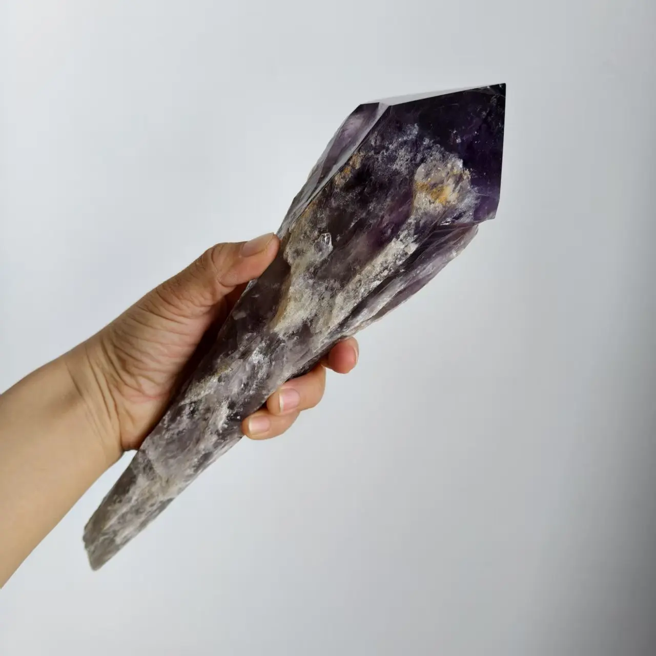 Natural Amethyst Backbone, Scepter, Amethyst Quartz, Mineral, Reiki, Healing Wealth