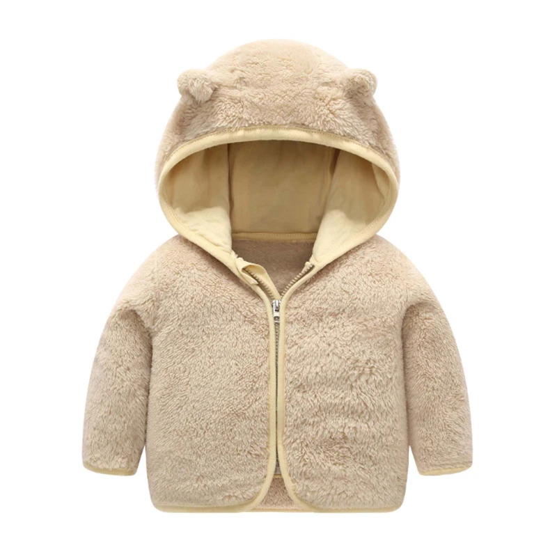 Clothing jacket Coral velvet Winter Hooded keep warm boy and Girl 0-7 years old beibei Korean version fashion children's clothes