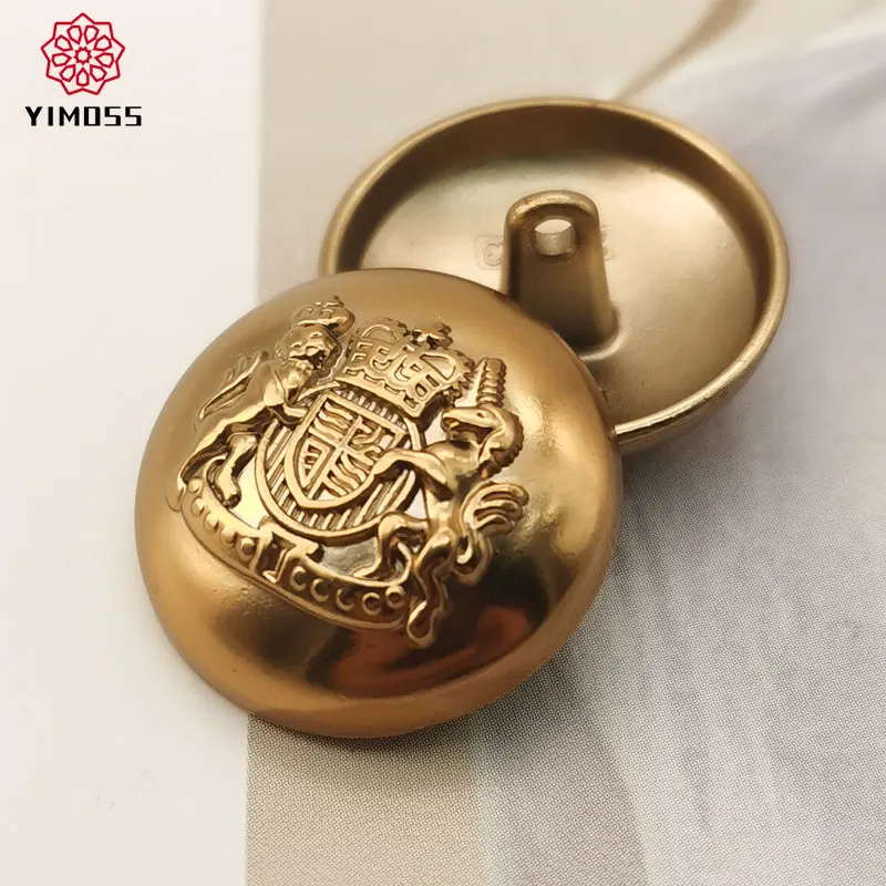 British College Style Lion Metal Buttons For Clothing Garment Sweaters Pants Coat Decorations Sewing Accessories Wholesale 6pcs