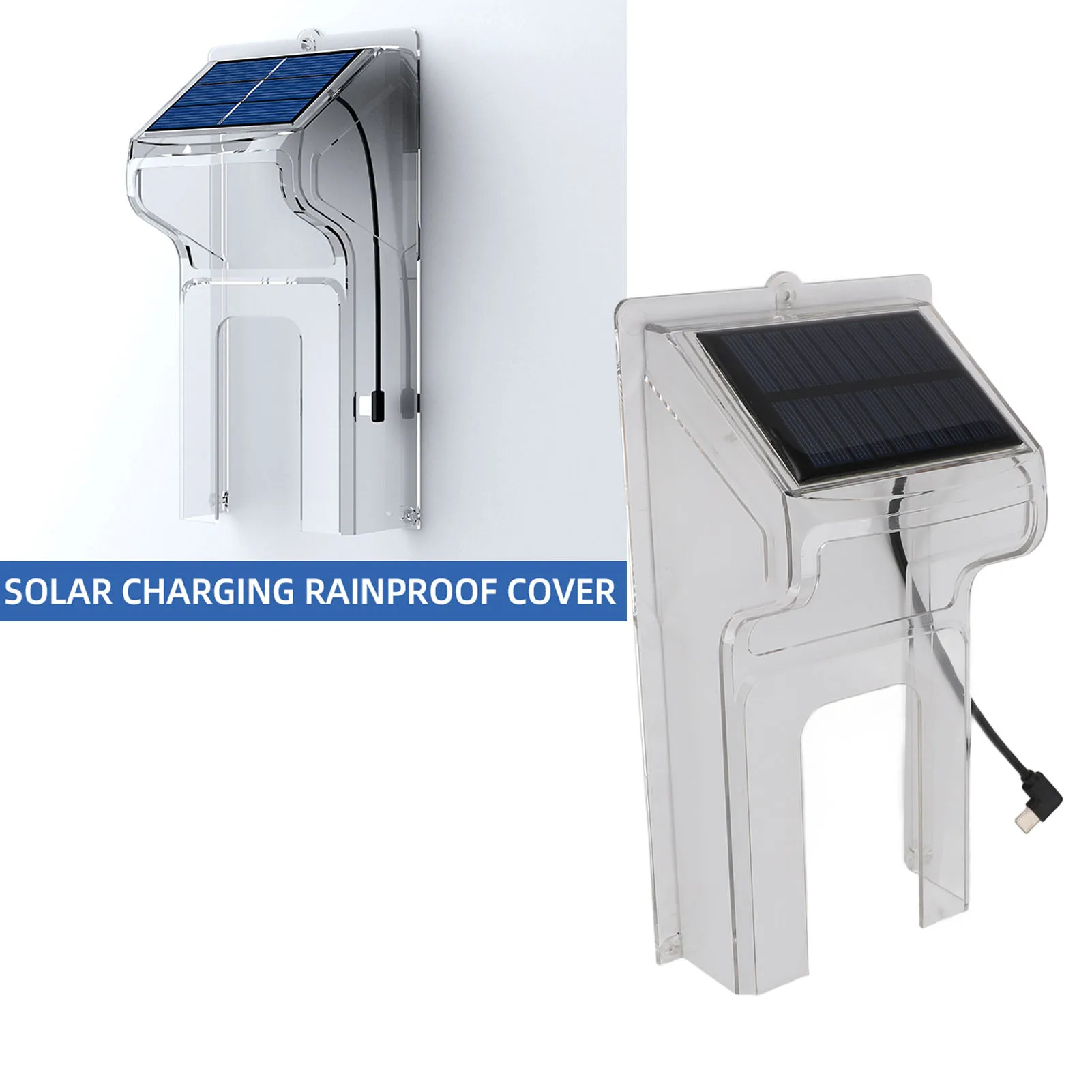 

Doorbell Rain Cover Transparent Plastic ABS Weatherproof Solar Powered Door Cover Transparent Plastic Doorbell Rain Cover