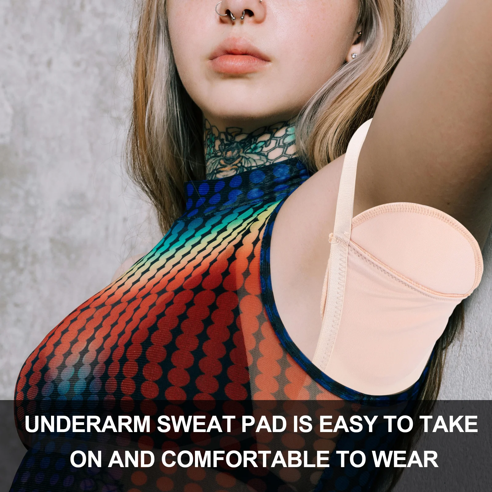زوج واحد من وسادة ماصة تحت الإبط قابلة للتنفس ومقاومة للعرق للنساء وقابلة للغسل وقابلة لإعادة الاستخدام وواقي عرق تحت الإبط #1
