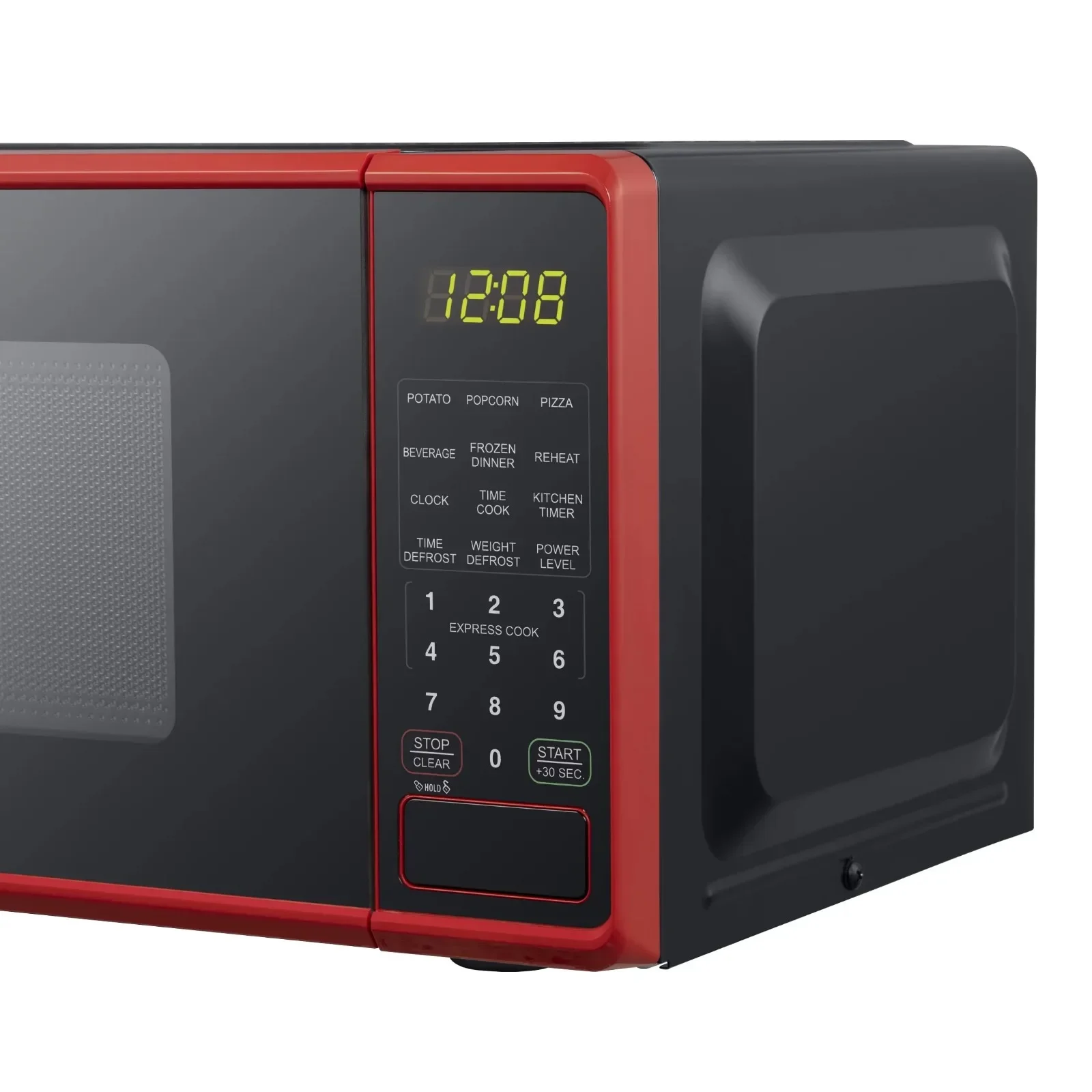 Horno microondas para encimera, electrodoméstico de cocina de 0,7 pies cuadrados, 700 vatios, rojo, EE. UU., nuevo