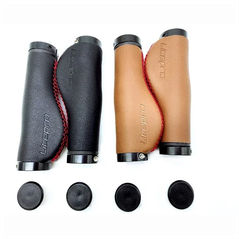 

LITEPRO Folding Bike Handlebar Double Locking Grip For Brompton 22.2mm Leather Vintage Handmade Grips EIEIO Bicycle Parts