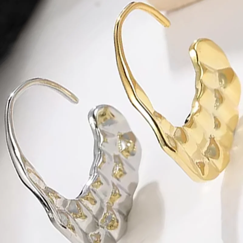 Fashion Stamp 925 Sterling Silver Jewel Vintage Earrings Lozenge Shaped Earrings Metal Circle Ear Accessory 2026 New Trend Women