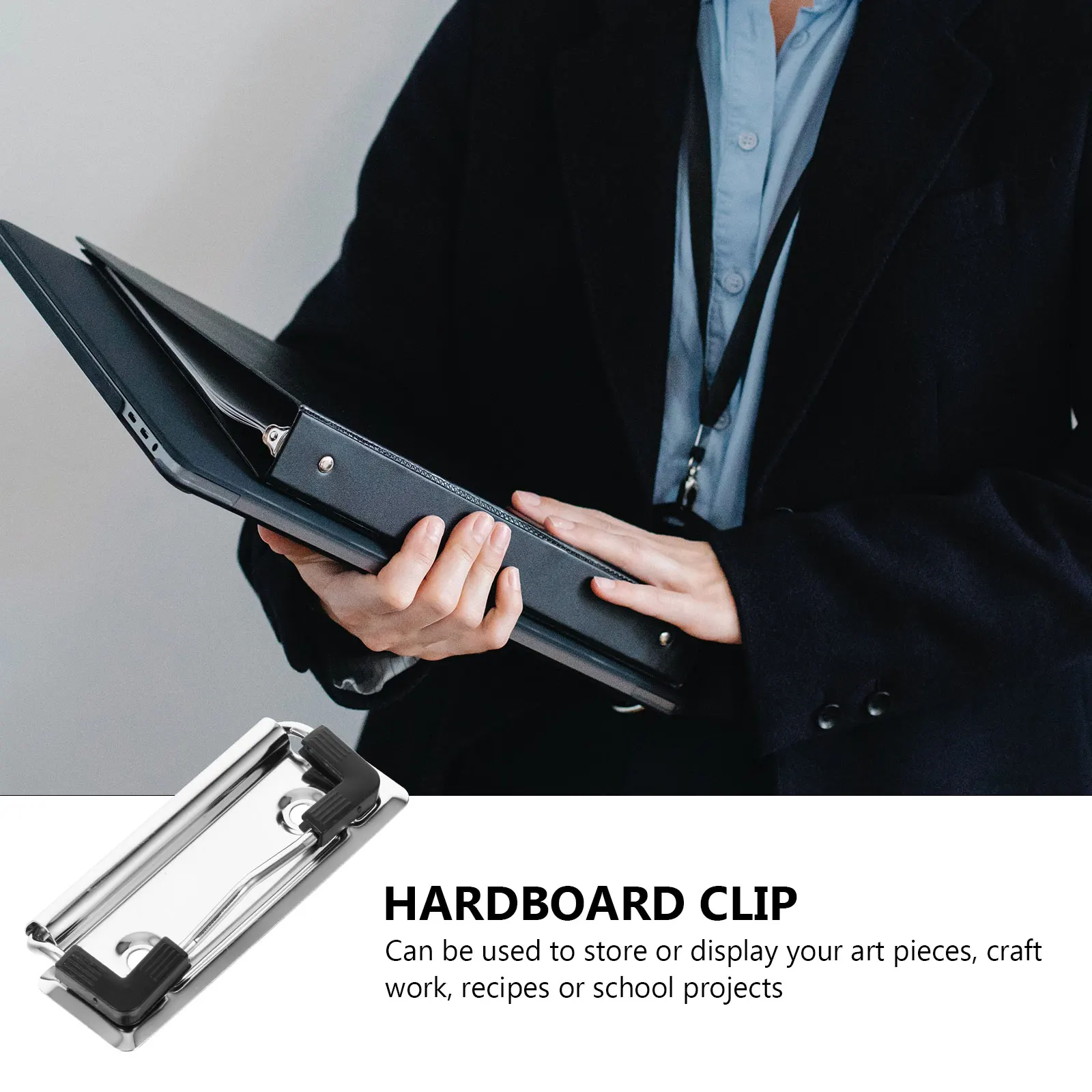 

15pcs Portable Metal Clips School Office Supplies Hardboard Clip For Documents Paper Storage Spring Binder Clamps Clipboard