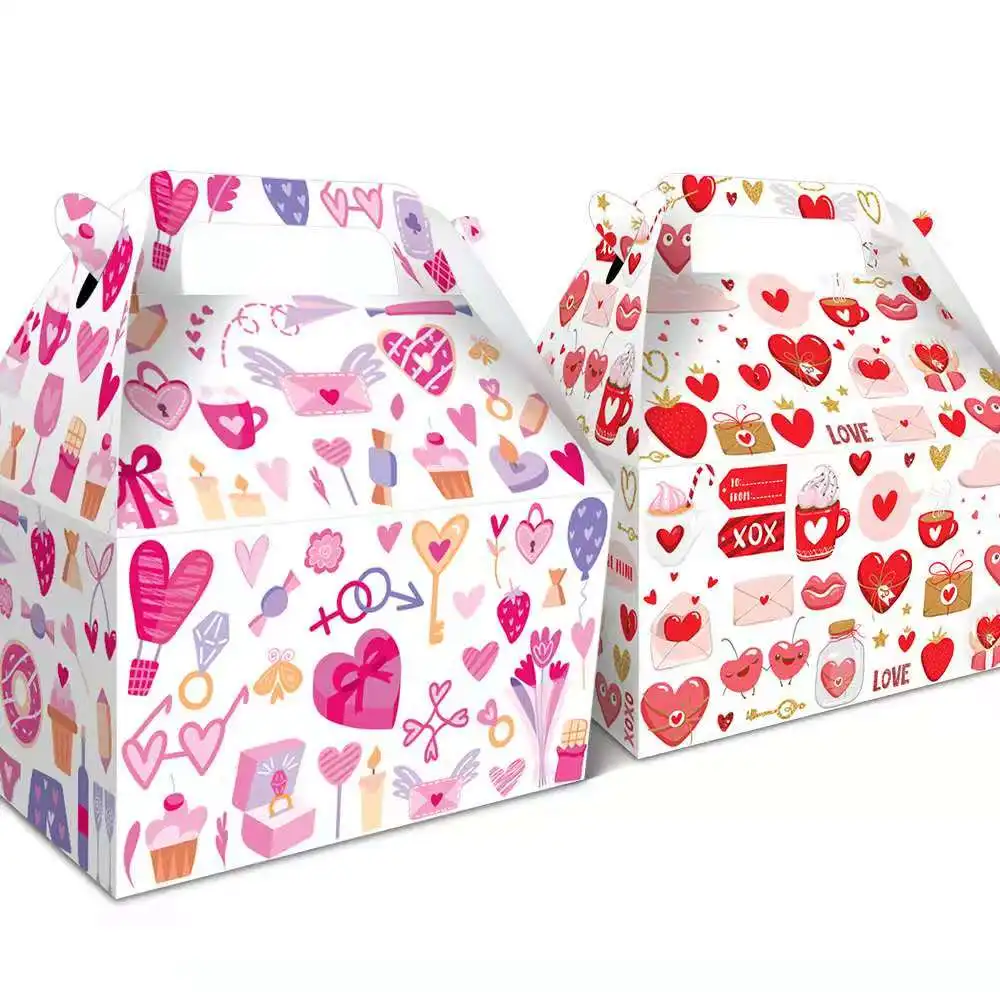 

DD002 4Pcs Favor Box Wedding Valentine's Day Birthday Party Sweet Heart Candy Gift Bag Bride Party Boxes Baby Shower Decors Box