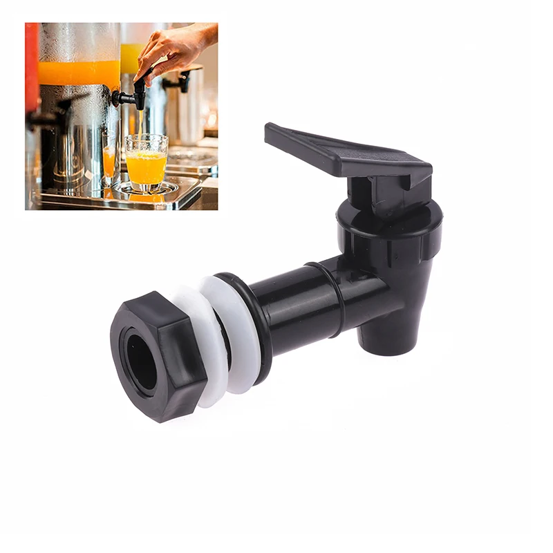 1/4PCS Ersatz Kühler Schwarz Wasserhahn Wasser Dispenser Wasserhahn Set Kunststoff Zapfen Von Wasser Filter Dispenser Wiederverwendbare Zapfen auslauf