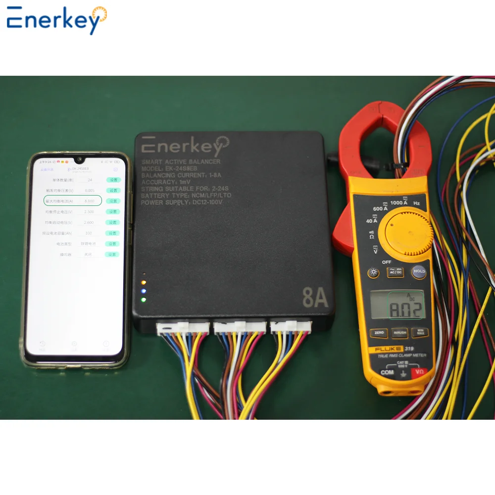 

Enerkey EK-24S8EB 8A 2S~24S Smart Active Balance li-ion /Lifepo /LTO Battery Active equalization Support TTL UL-CSA/VDE