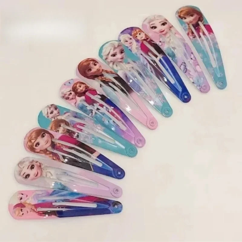Surtido de 10 Pinzas para el Cabello con Diseño de Princesa Anime, Accesorios Lindos para Niñas, Pinza para el Cabello con Estampado Digital de 4.8cm, Regalo de Cumpleaños Minimalista
