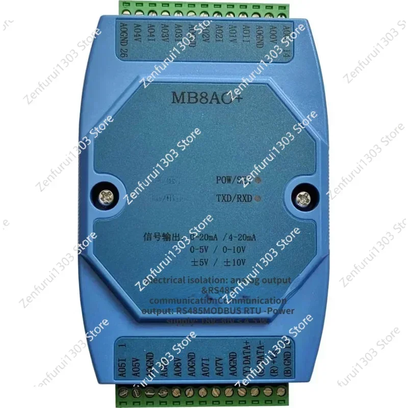 

4-20mA/0-5V/0-10V/5V/10V analog output module RS485