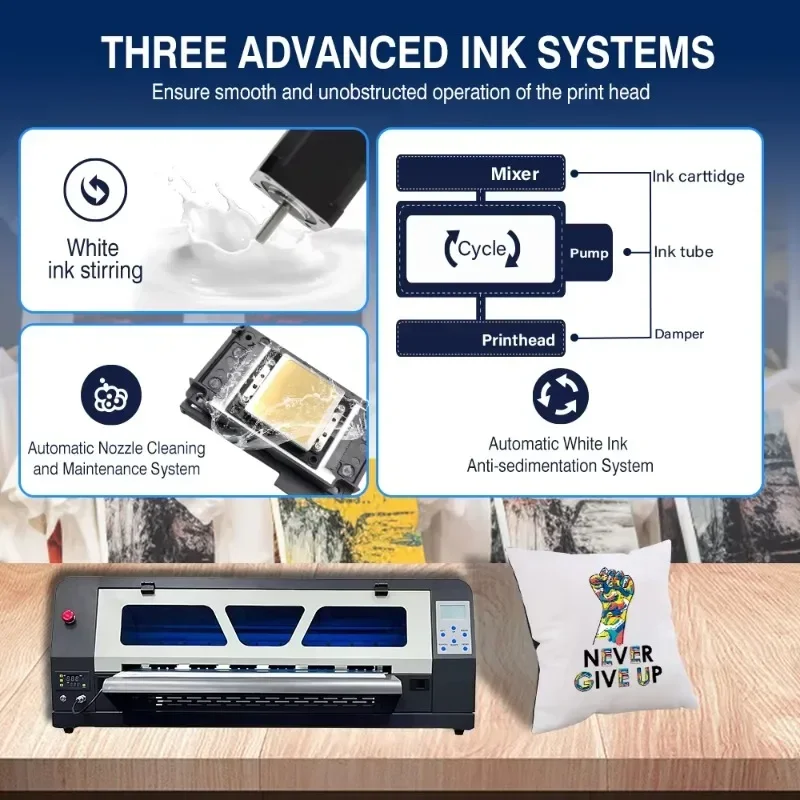 Desktop Flat T-Shirt Transfer 33cm Roll Dual Xp600 Head Inkjet A3 Dtf Printer T-Shirt Press Printer