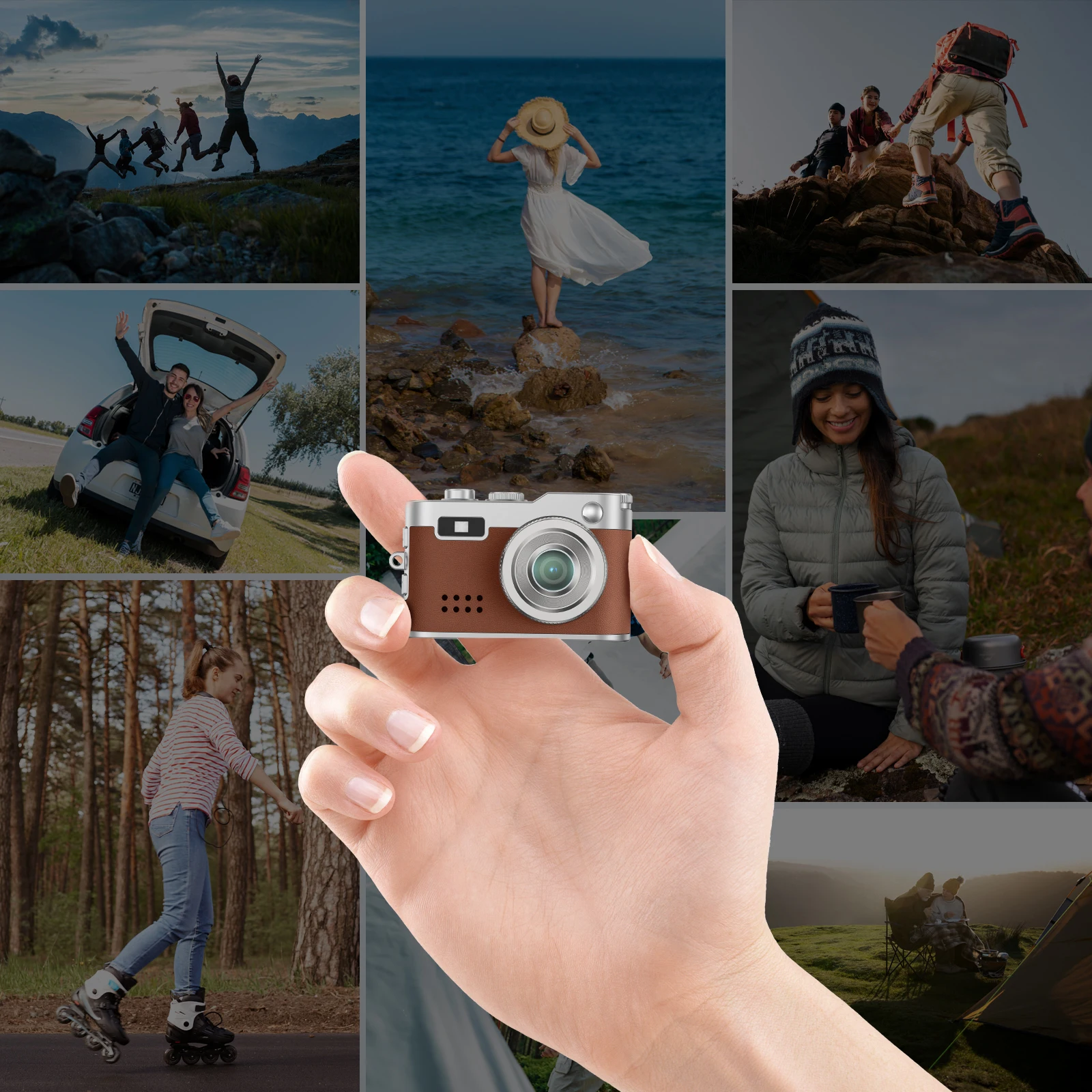 Miniaturowa Kamera Brelok 1080p 2MP Cyfrowa Kamera 200mAh Zabawka Kamera z Kartą 8GB Prezent dla Chłopców Dziewcząt