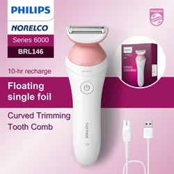 Philips-Aparador de pêlos Norelco, húmido e seco, barbear suave feminino, uso sem fio, série 6000, BRL146