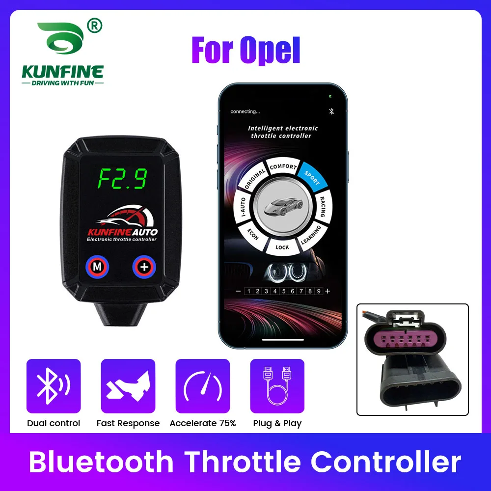 APP Bluetooth Car Electronic Throttle Controller Pedal Box Racing Accelerator Potent Booster For Opel Tuning Parts Accessory
