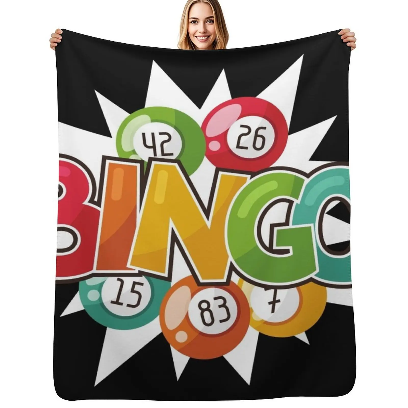 

Best Play Bingo Throw Blanket Flannel Fleece Soft Warm Throw Blanket