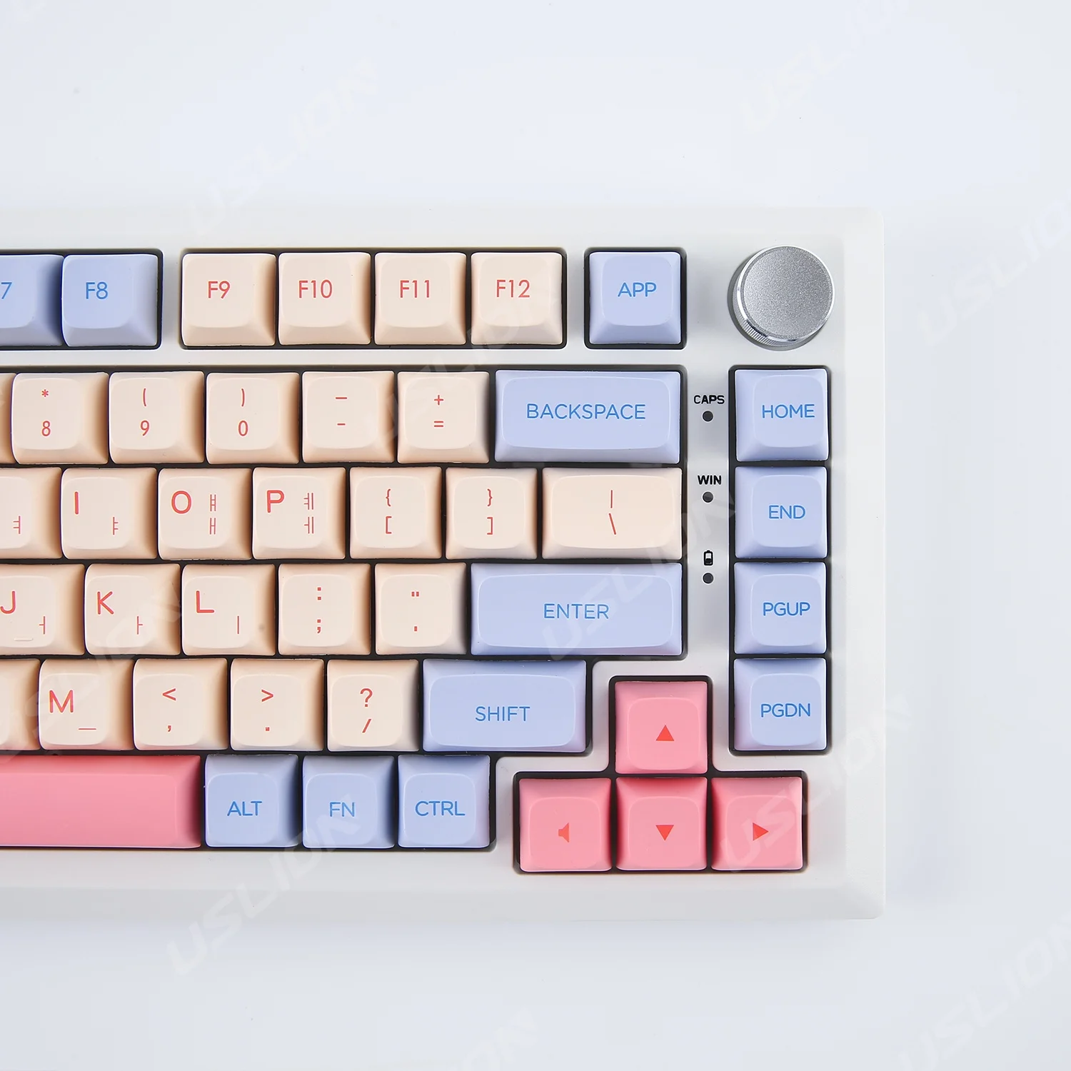 Teclas de perfil XDA para teclado mecánico MX Switch, teclas de sublimación de tinte PBT, teclas lindas de malvavisco coreano e inglés, 132 teclas