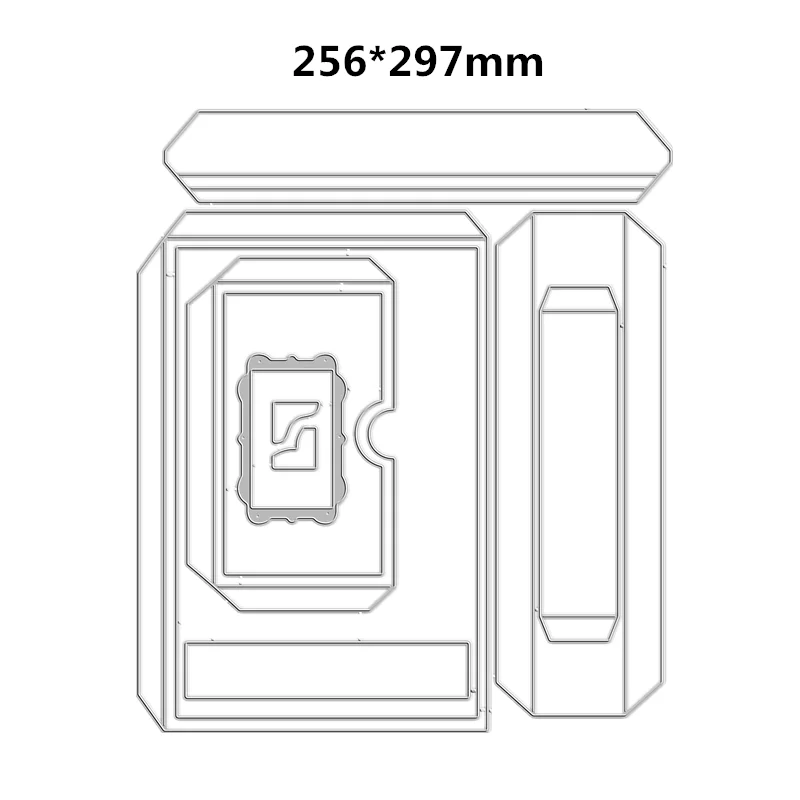 2022 3D Metal Cutting Dies Book Folded Cover Gift Box Scrapbooking Accessories Die Cut Embossing Frame Card Craft Die Set