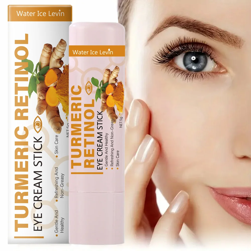 Turmeric eye cream stick nourishes the skin, improves fine lines, relieves eye bags and dark circles, and brightens the eye skin