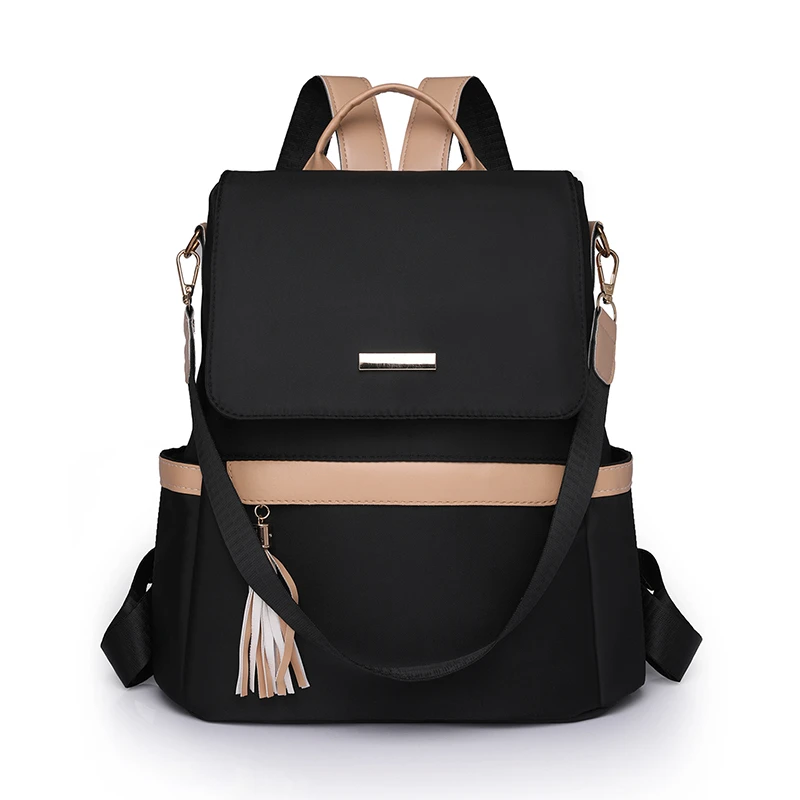 Nylon Zipper Fashion Backpacks Casual 2024 Basic Style Bags for Women Portable Interior Zipper Pocket Mochilas Para Mujer